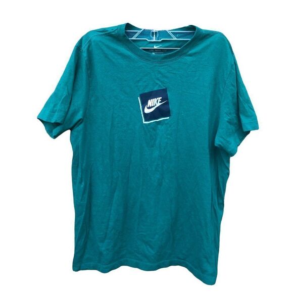 Nike Shirt Green Big Logo Small - Picture 1 of 5